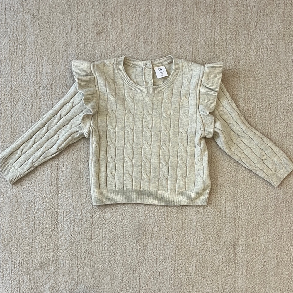 Gap kids Cable Knit Sweater - Cream